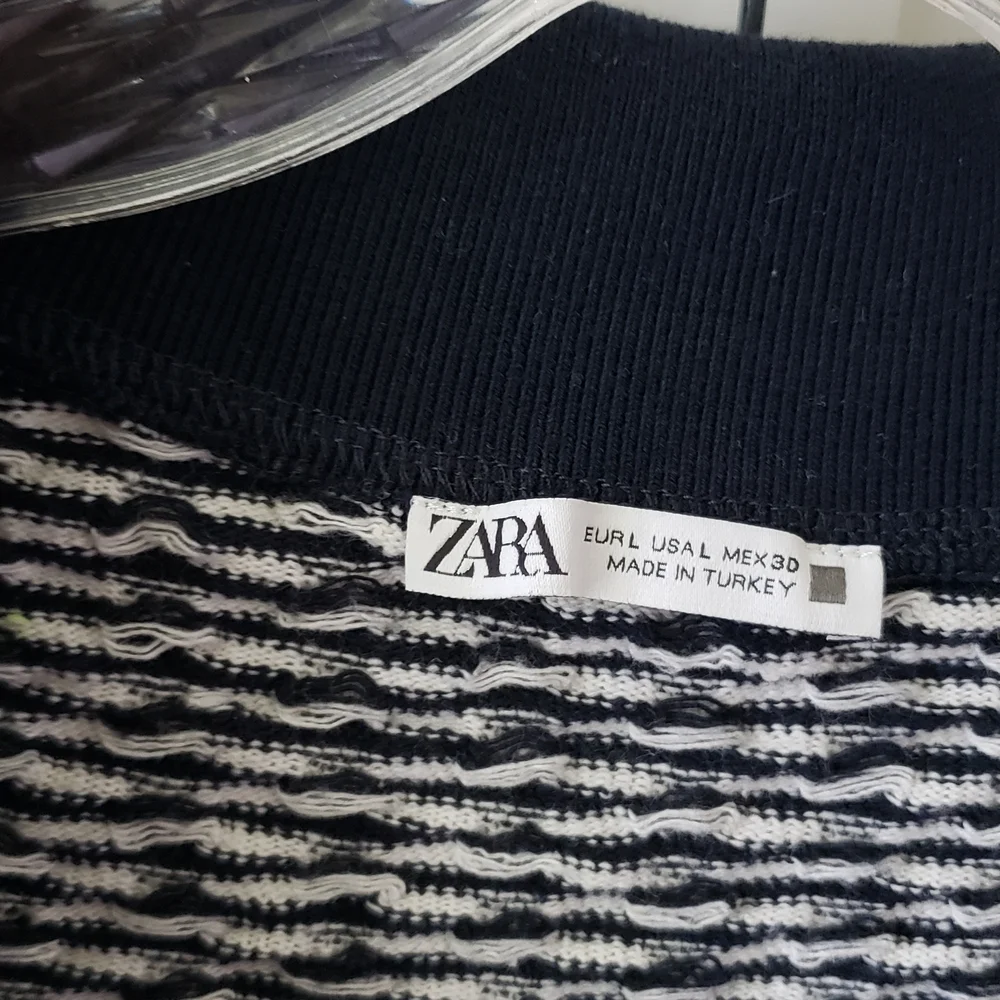 Zara Navy & White Printed Two-Piece Pantsuit
